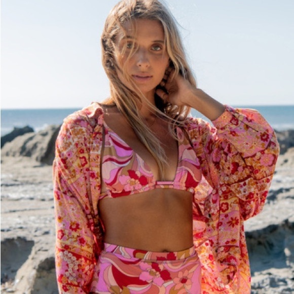 ☀️BILLABONG☀️ PRETTY GROOWY DOUBLE PRETTY GROOVY HI BIKINI SET - Picture 4 of 16